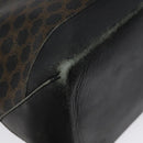 CELINE Macadam Canvas Tote Bag PVC Leather Black Auth BD844-11