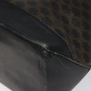 CELINE Macadam Canvas Tote Bag PVC Leather Black Auth BD844-12