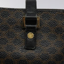 CELINE Macadam Canvas Tote Bag PVC Leather Black Auth BD844-14