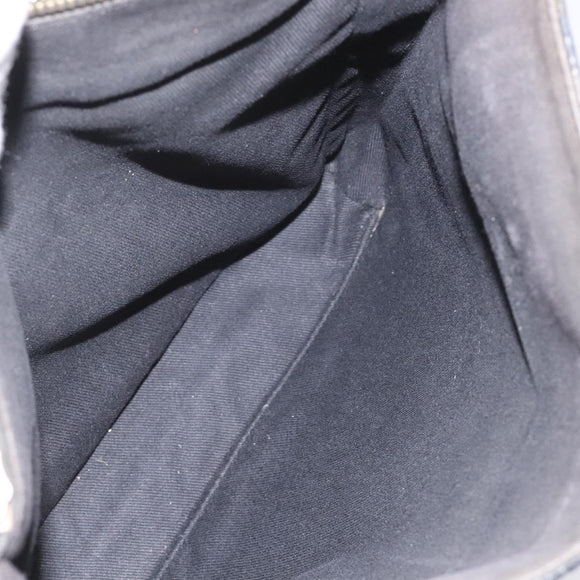 CELINE Macadam Canvas Tote Bag PVC Leather Black Auth BD844