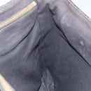 CELINE Macadam Canvas Tote Bag PVC Leather Black Auth BD844-17