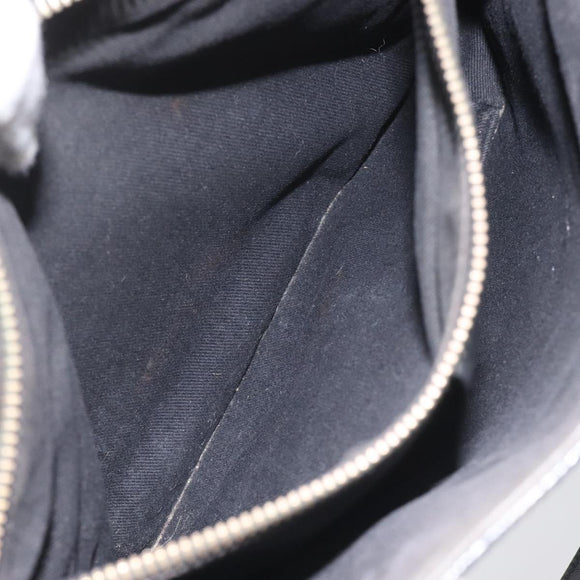 CELINE Macadam Canvas Tote Bag PVC Leather Black Auth BD844