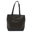 CELINE Macadam Canvas Tote Bag PVC Leather Black Auth BD844-2
