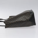 CELINE Macadam Canvas Tote Bag PVC Leather Black Auth BD844-5