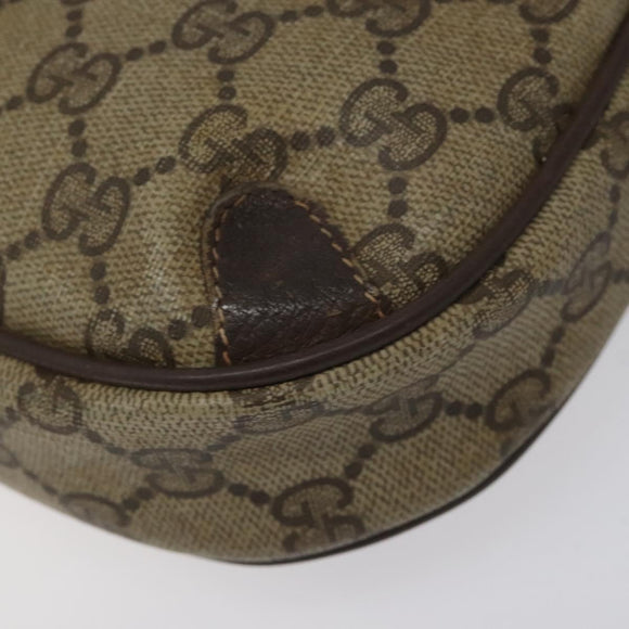 GUCCI GG Supreme Web Sherry Line Shoulder Bag PVC Beige 156 02 066 Auth BD867