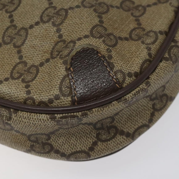 GUCCI GG Supreme Web Sherry Line Shoulder Bag PVC Beige 156 02 066 Auth BD867