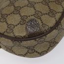 GUCCI GG Supreme Web Sherry Line Shoulder Bag PVC Beige 156 02 066 Auth BD867-18