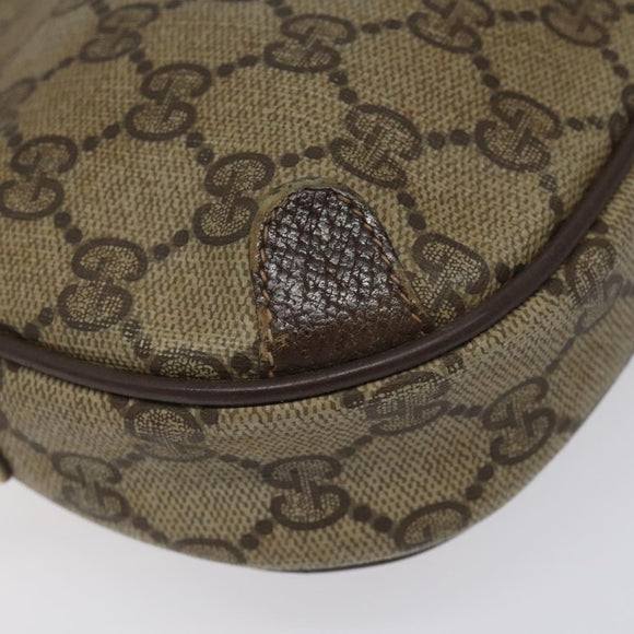 GUCCI GG Supreme Web Sherry Line Shoulder Bag PVC Beige 156 02 066 Auth BD867