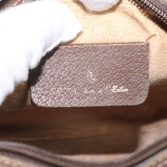 GUCCI GG Supreme Web Sherry Line Shoulder Bag PVC Beige 156 02 066 Auth BD867