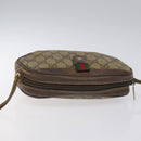 GUCCI GG Supreme Web Sherry Line Shoulder Bag PVC Beige 156 02 066 Auth BD867-6