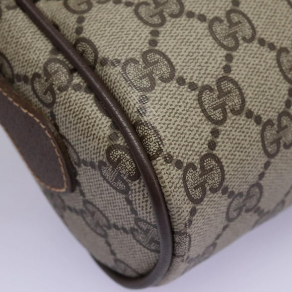 GUCCI GG Supreme Web Sherry Line Shoulder Bag PVC Beige 56 02 087 Auth BD868