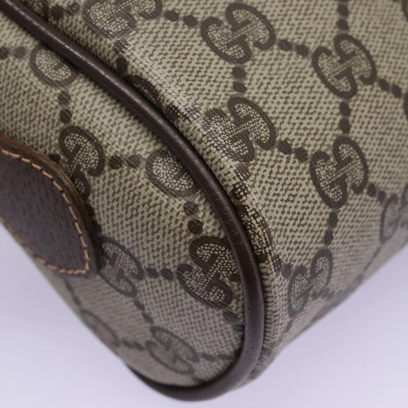 GUCCI GG Supreme Web Sherry Line Shoulder Bag PVC Beige 56 02 087 Auth BD868