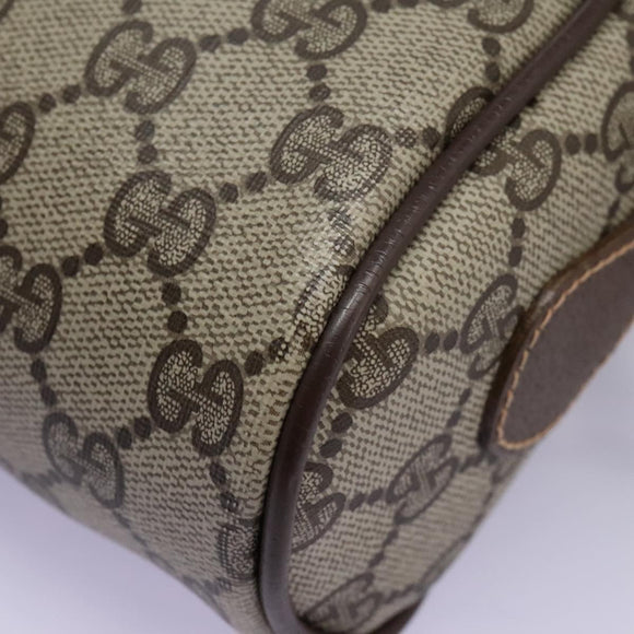 GUCCI GG Supreme Web Sherry Line Shoulder Bag PVC Beige 56 02 087 Auth BD868