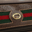 GUCCI GG Supreme Web Sherry Line Shoulder Bag PVC Beige 56 02 087 Auth BD868-15