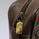 GUCCI GG Supreme Web Sherry Line Shoulder Bag PVC Beige 56 02 087 Auth BD868-18