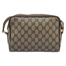 GUCCI GG Supreme Web Sherry Line Shoulder Bag PVC Beige 56 02 087 Auth BD868-3