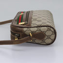 GUCCI GG Supreme Web Sherry Line Shoulder Bag PVC Beige 56 02 087 Auth BD868-4