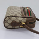 GUCCI GG Supreme Web Sherry Line Shoulder Bag PVC Beige 56 02 087 Auth BD868-5