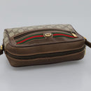 GUCCI GG Supreme Web Sherry Line Shoulder Bag PVC Beige 56 02 087 Auth BD868-6