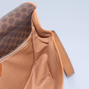 CELINE Macadam Canvas Shoulder Bag PVC Leather Brown Gold Auth BD871-21