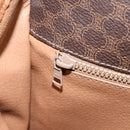 CELINE Macadam Canvas Shoulder Bag PVC Leather Brown Gold Auth BD871-23