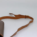 CELINE Macadam Canvas Shoulder Bag PVC Leather Brown Gold Auth BD871-14