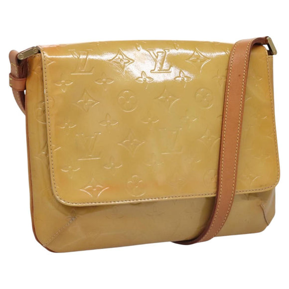 LOUIS VUITTON Monogram Vernis Thompson Street Bag Beige M91301 LV Auth BD879