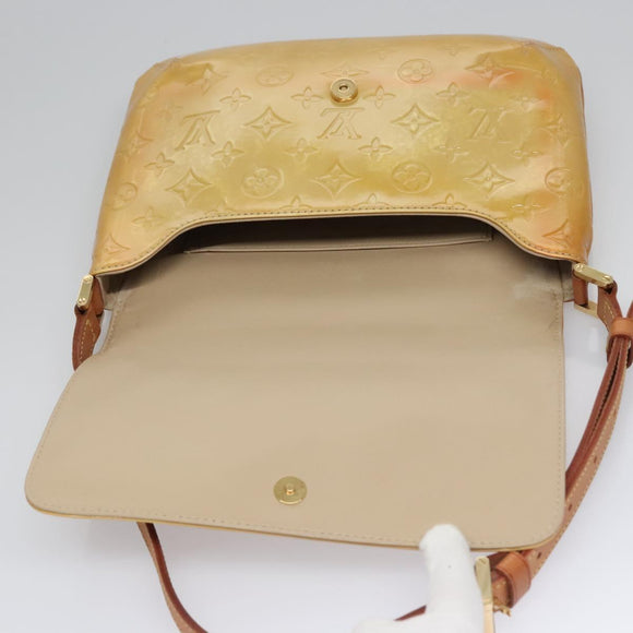 LOUIS VUITTON Monogram Vernis Thompson Street Bag Beige M91301 LV Auth BD879