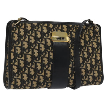 Christian Dior Trotter Canvas Shoulder Bag Navy Auth BD892