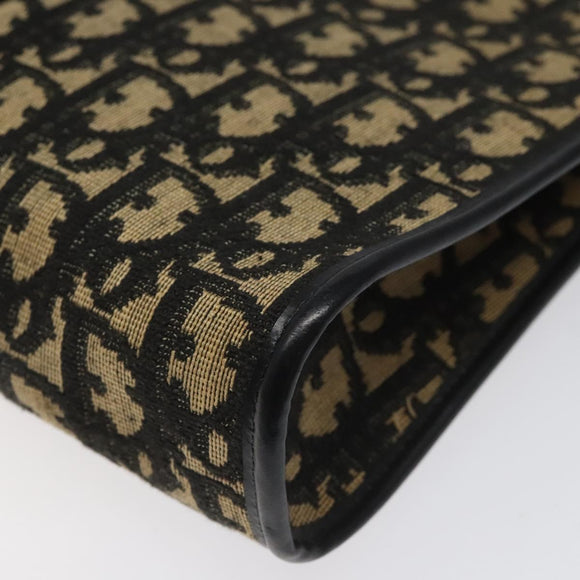 Christian Dior Trotter Canvas Shoulder Bag Navy Auth BD892