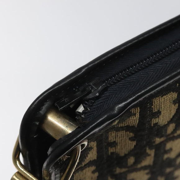 Christian Dior Trotter Canvas Shoulder Bag Navy Auth BD892