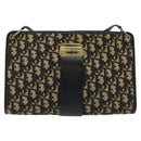 Christian Dior Trotter Canvas Shoulder Bag Navy Auth BD892-13