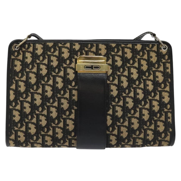 Christian Dior Trotter Canvas Shoulder Bag Navy Auth BD892