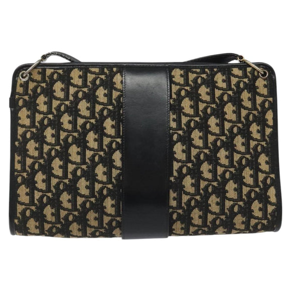 Christian Dior Trotter Canvas Shoulder Bag Navy Auth BD892