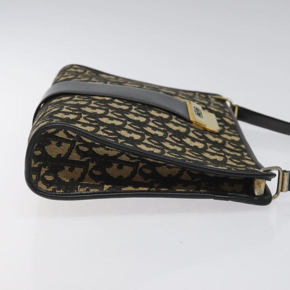 Christian Dior Trotter Canvas Shoulder Bag Navy Auth BD892
