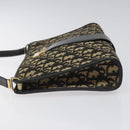 Christian Dior Trotter Canvas Shoulder Bag Navy Auth BD892-4