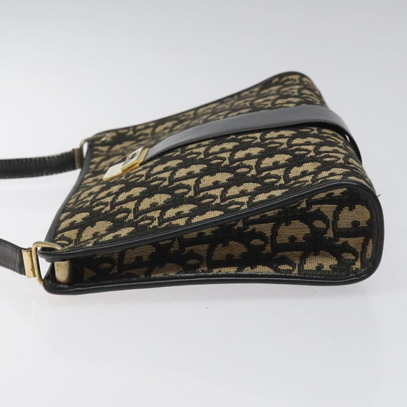 Christian Dior Trotter Canvas Shoulder Bag Navy Auth BD892