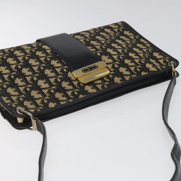 Christian Dior Trotter Canvas Shoulder Bag Navy Auth BD892