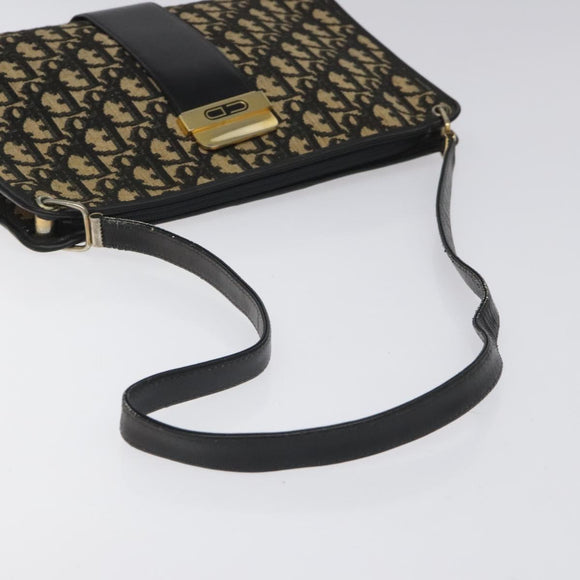 Christian Dior Trotter Canvas Shoulder Bag Navy Auth BD892