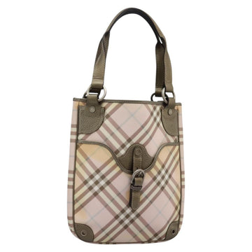 BURBERRY Nova Check Tote Bag PVC Pink Auth BD898