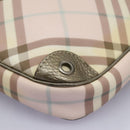 BURBERRY Nova Check Tote Bag PVC Pink Auth BD898-11