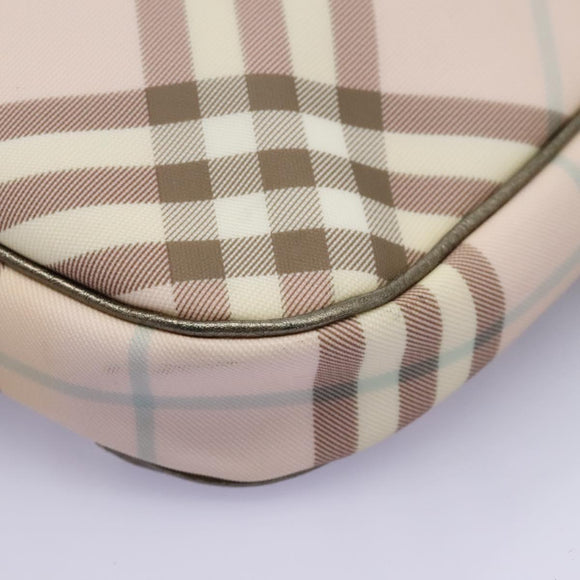BURBERRY Nova Check Tote Bag PVC Pink Auth BD898
