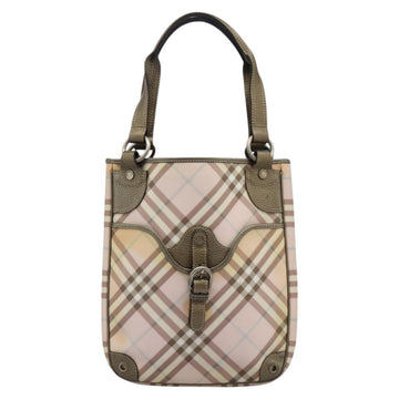 BURBERRY Nova Check Tote Bag PVC Pink Auth BD898 - 0