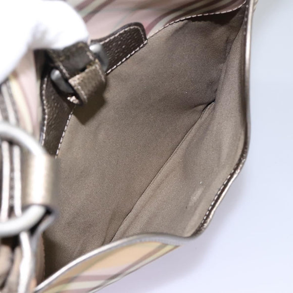 BURBERRY Nova Check Tote Bag PVC Pink Auth BD898