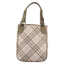 BURBERRY Nova Check Tote Bag PVC Pink Auth BD898-3