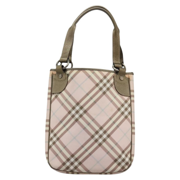 BURBERRY Nova Check Tote Bag PVC Pink Auth BD898