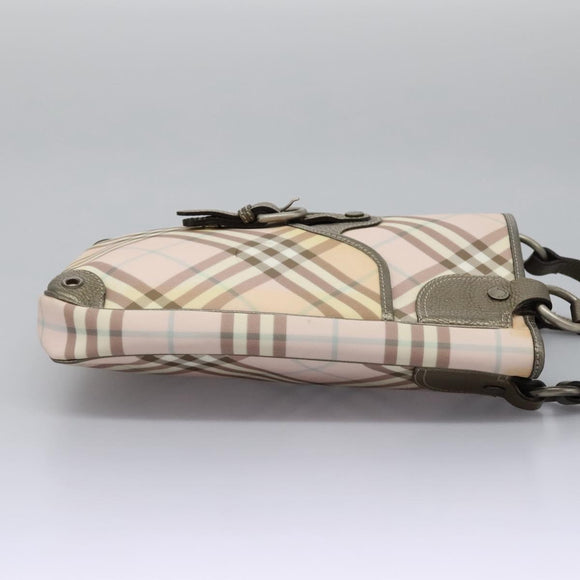 BURBERRY Nova Check Tote Bag PVC Pink Auth BD898