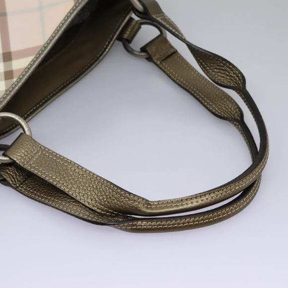 BURBERRY Nova Check Tote Bag PVC Pink Auth BD898