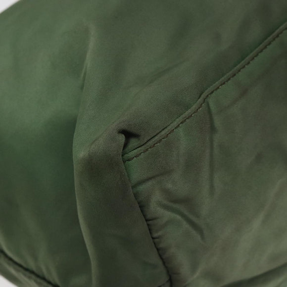 PRADA Tote Bag Nylon Khaki Gold Auth BD900