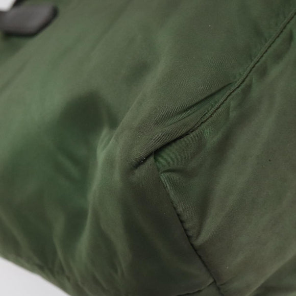 PRADA Tote Bag Nylon Khaki Gold Auth BD900